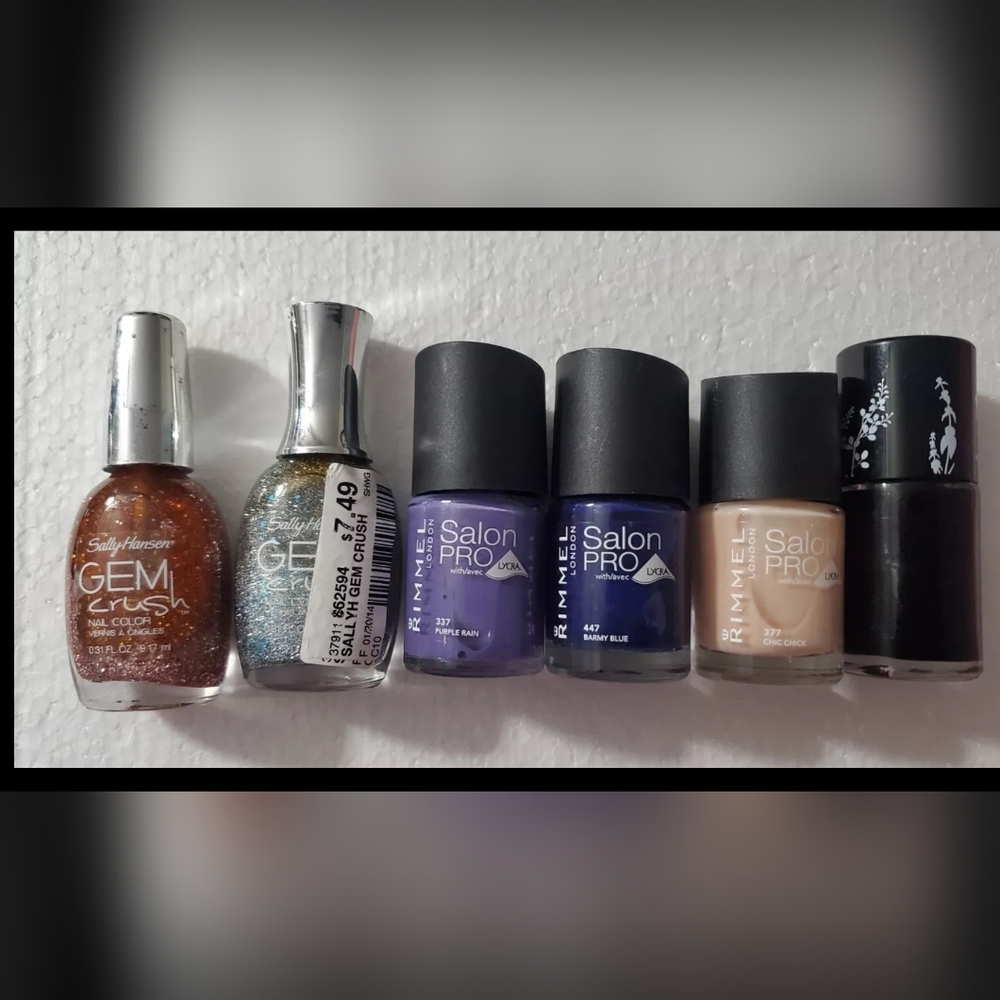 :* Mix Lot of 6 Gem Crush rimmel salon pro  Salma Hayek nail lacquer nail polish